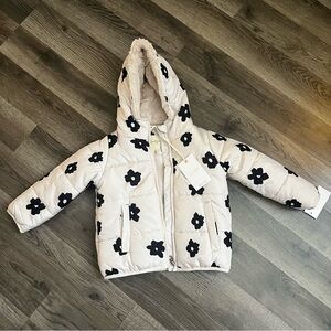 Jessica Simpson Cream and Black Puffer Jacket